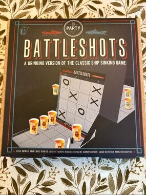 Battleshots Drinking Game Party Board Game - Black